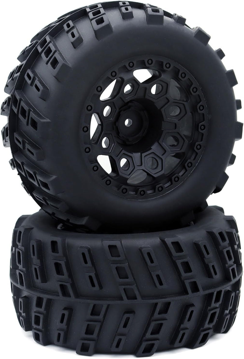 Load image into Gallery viewer, Height 4.92&quot; (125mm) RC Truck Wheels and Tires Set for 1/10 Monster Truck Wheels Tires for HPI/HSP/Savage XS TM Flux/ARRMA 1/10 Gorgon/KDM.Racing Successor/HNR H9801 Mars 2Pack
