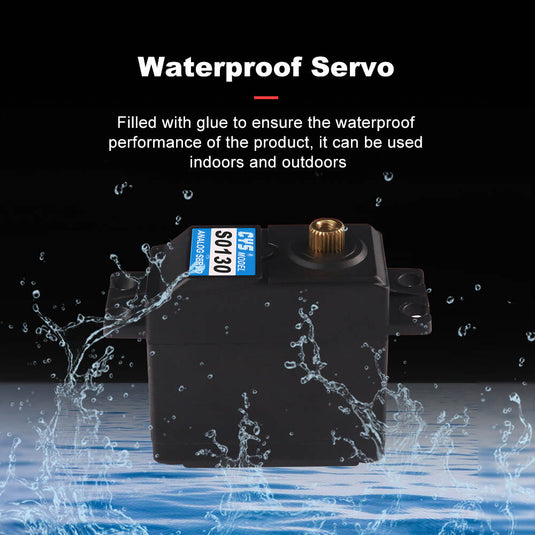 S0130 Standard Size Servo, High Precision & Waterproof , Standard Size Servo with High Performance for Precision Control,1 Pack（Direct Factory Sale）