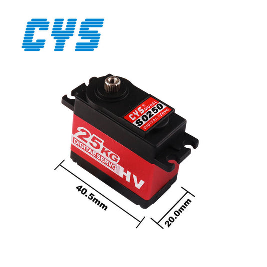 S0250 20KG/25KG High Precision & Waterproof Servo, 25kg Torque for Powerful Control in 1/10 RC Cars, 1 Pack（Direct Factory Sale）