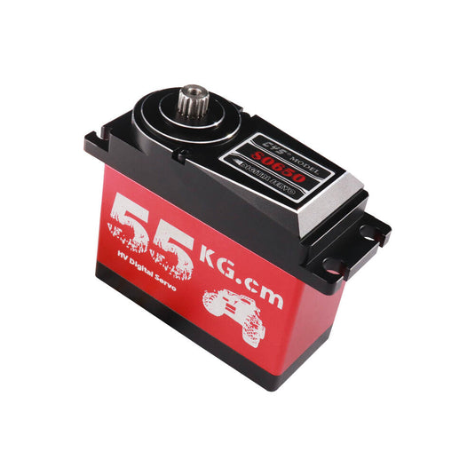 S0650 1:5 RC Car Servo,  Hight Performance, 55KG High Torque, Waterproof with Alloy Case & Iron Core Motor 1 Pack（Direct Factory Sale）
