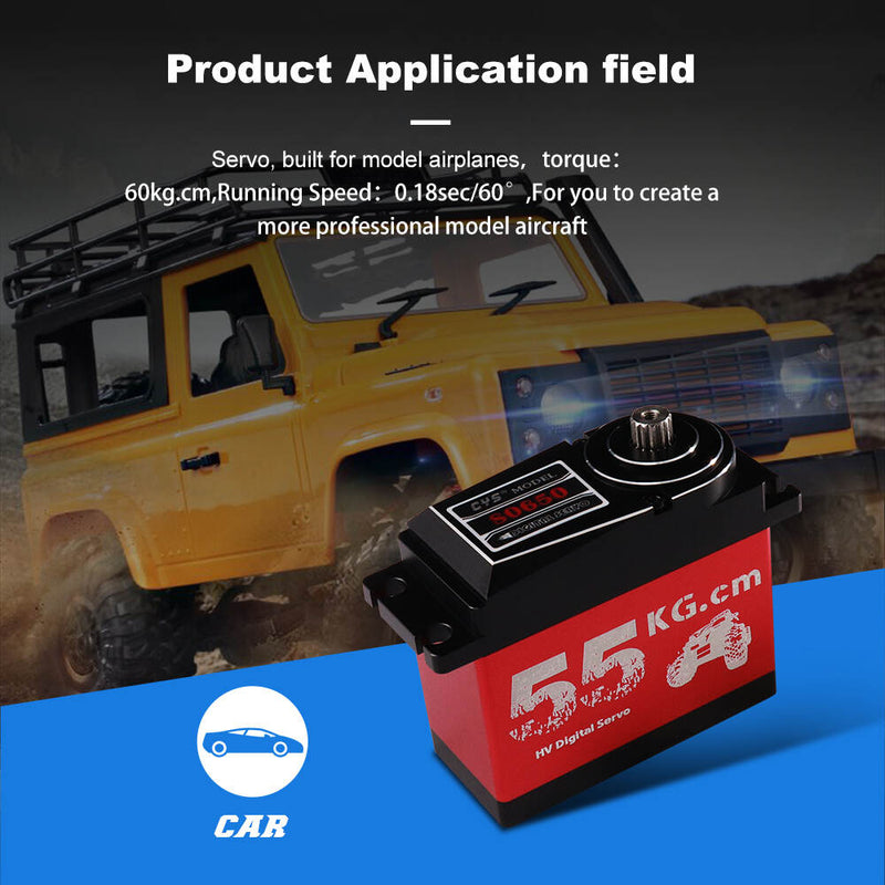 Load image into Gallery viewer, S0650 1:5 RC Car Servo,  Hight Performance, 55KG High Torque, Waterproof with Alloy Case &amp; Iron Core Motor 1 Pack（Direct Factory Sale）
