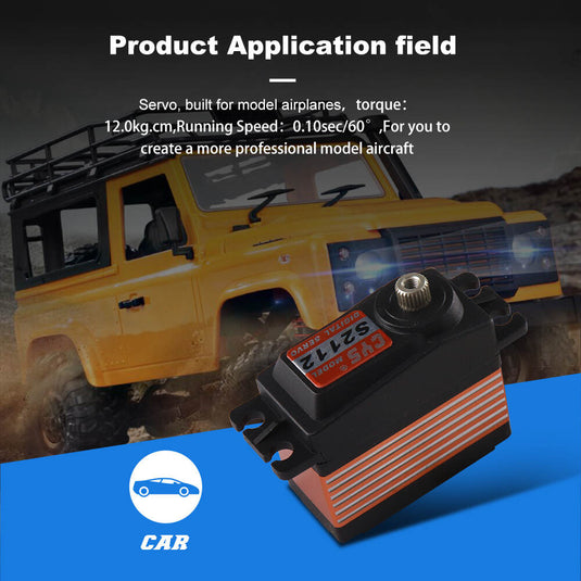 S2112 21 Series Digital Servo, Coreless Motor & Alloy Case for High Torque & Speed in Model Airplanes, 1 Pack（Direct Factory Sale）