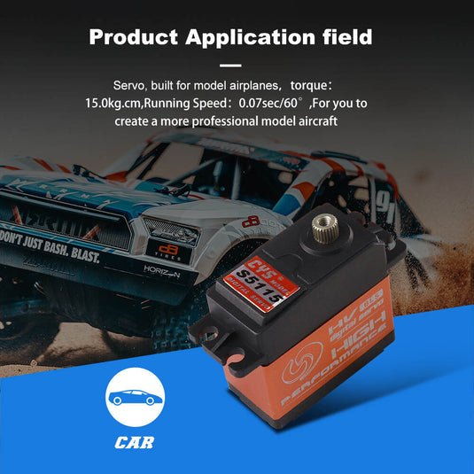 BLS5115 Series Brushless Servo with Titanium Gears, Strength & Speed for 500-550 RC Helicopters,1 Pack（Direct Factory Sale）