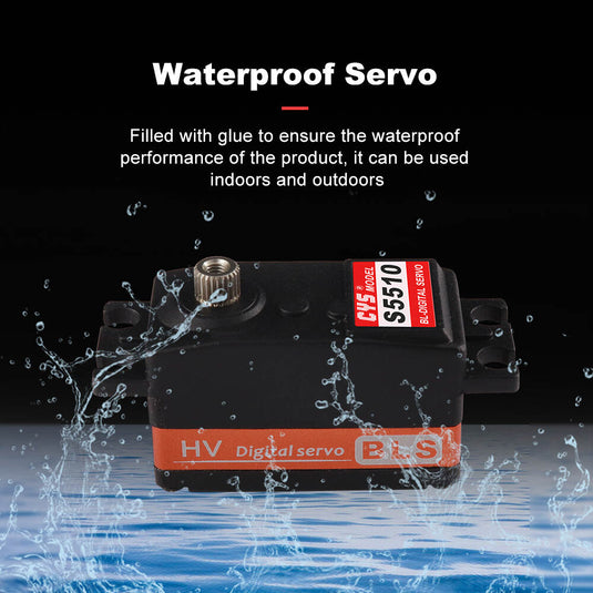 BLS5510 Brushless Low-Profile Servo, 5kg·cm High Torque Titanized Gear for Precision RC Control, Perfect for RC, 1 Pack（Direct Factory Sale）