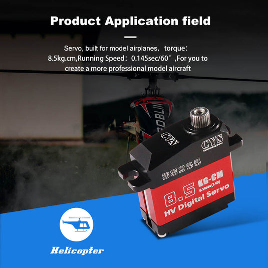 S8255 Digital Metal Gear Servo with Coreless Motor, 8.5kg Torque for RC Cars, Boats & Airplanes etc,1 Pack（Direct Factory Sale）