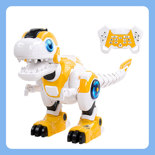 JJRC Smart RC Mecha Dinosaur for Kids, Remote Control Intelligent Robotic Dinosaur with Cool Mist Spray, Gesture Sensing, LED Lights & Music, Programmable STEM Dinosaur Toy