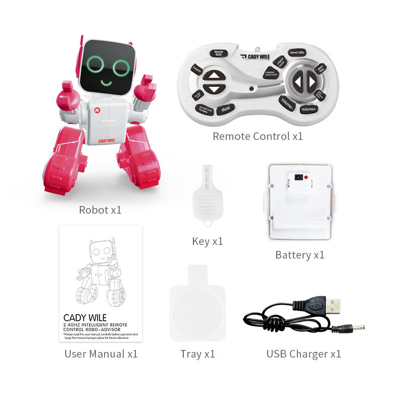 Load image into Gallery viewer, JJRC R2 Programmable RC Robot for Kids, Gesture Control Intelligent Robot Toy with Singing, Dancing &amp; Obstacle Avoidance – Blue/Pink
