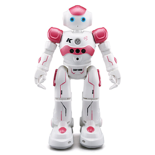 JJRC R2 Programmable RC Robot for Kids, Gesture Control Intelligent Robot Toy with Singing, Dancing & Obstacle Avoidance – Blue/Pink