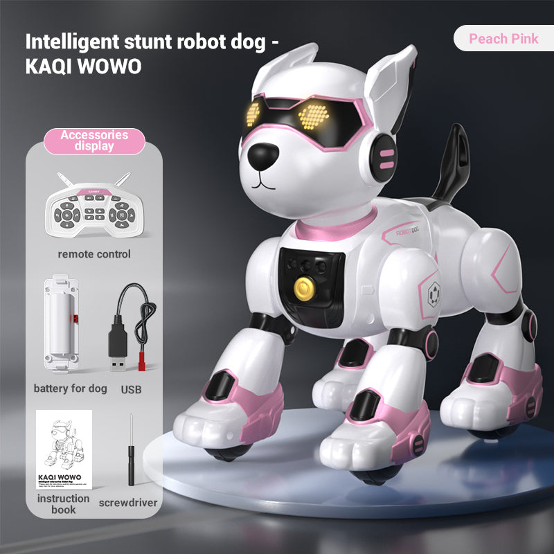 Load image into Gallery viewer, RC Robot Dog Toy for Kids, Intelligent Remote Control Stunt Dog with Voice Control &amp; Programable Functions, Interactive Electronic Pet Puppy Sings, Dances, Plays Bedtime Stories
