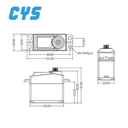 BLS5120 51 Series Brushless Servo, Reliable Performance from -10°C to +50°C for High Performance,1 Pack（Direct Factory Sale）