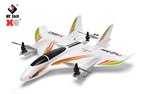 XK X450 VTOL RC Airplane, 2.4G 6CH Remote Control Aircraft，Multirotor flight with 3D/6G Mode, Brushless Motor Vertical Take-Off and Landing Stunt RC Airplane
