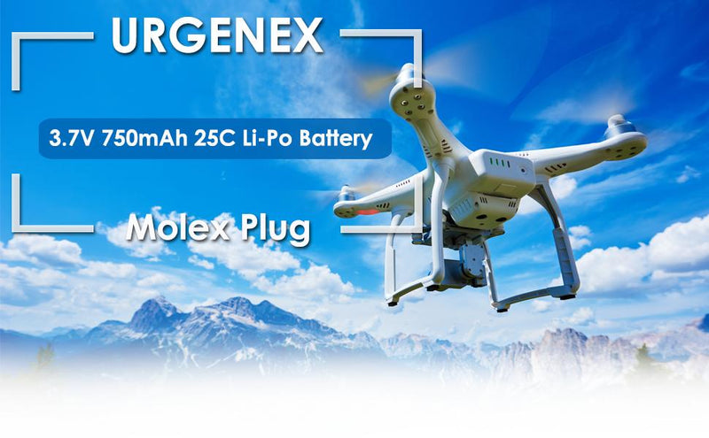 Load image into Gallery viewer, 3.7V Lipo Battery 750mAh RC Drone Battery with Molex Plug Fit for Syma RC Drone

