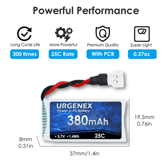 3.7V 380mAh RC Drone Battery Fit for SYMA RC Drone with Molex Plug