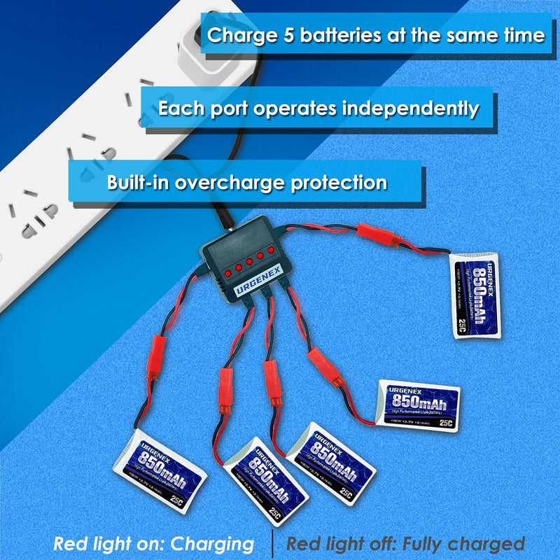 Load image into Gallery viewer, 3.7V 25C RC Drone Battery 850mah with JST Plug Fit for Sky Viper, Syma and Holy Stone
