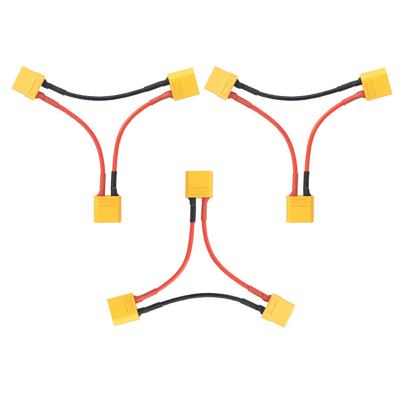 Load image into Gallery viewer, XT90 1 Female to 2 Males Adapter Lead with Silicone Cable for RC Battery Helicopter Quadcopter
