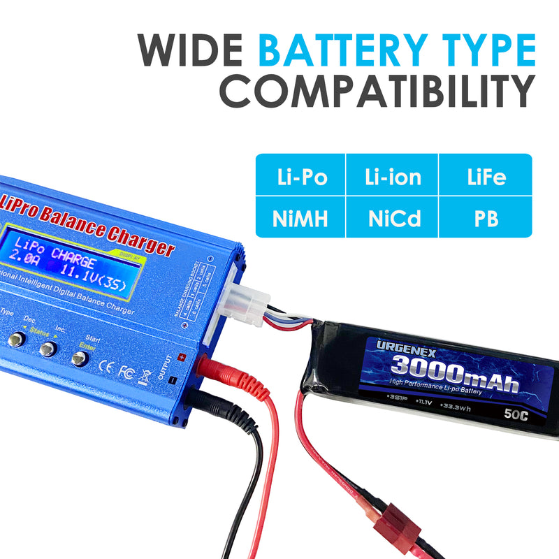 Load image into Gallery viewer, B6 Balance Charger 80W 6A RC Battery Charger for LiPo/Li-ion/Life Battery (1-6S) NiMH/NiCd (1-15S)/Pb Batteries Professional RC Hobby Batteries Balance Charger Discharger with AC Power Adapter
